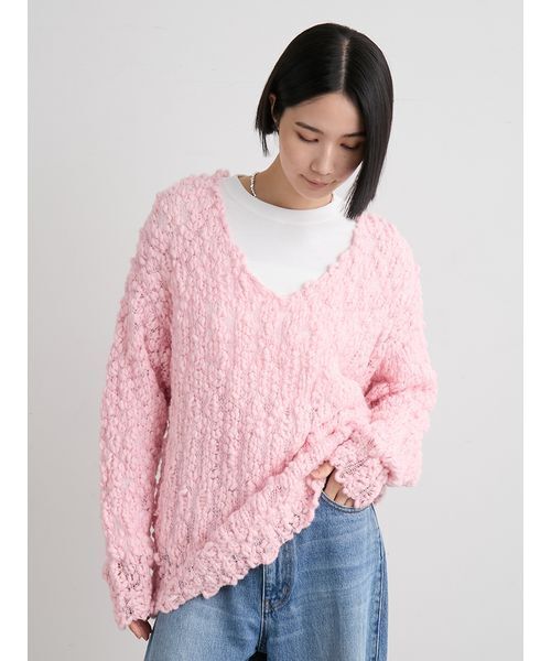 MIESROHE（ミースロエ） ニット セーター オーバーサイズVネック