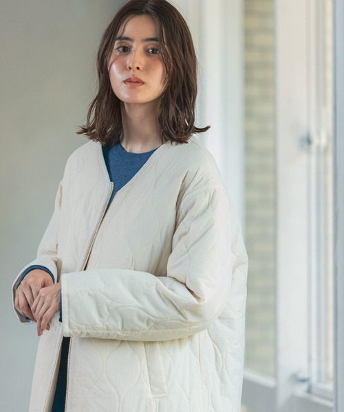 「LEPSIM」 中綿ブルゾン MEDIUM ブラック レディース_画像4