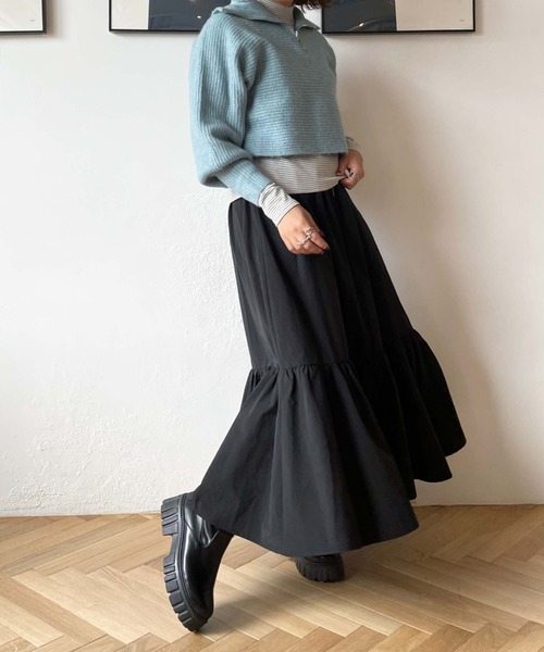 「archives」 長袖ニット MEDIUM ブラック レディース_画像4