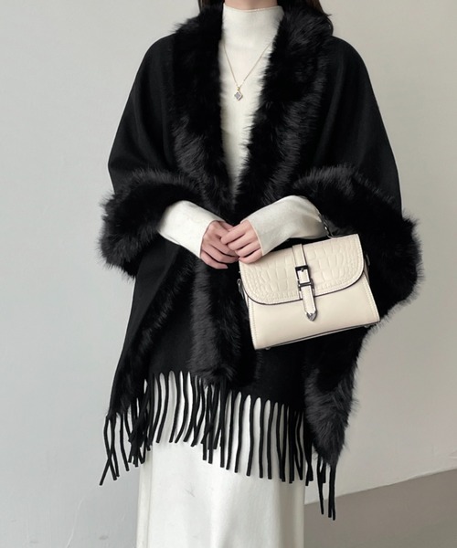 ABITOKYO（アビトーキョー） ポンチョ フリンジファードッキング