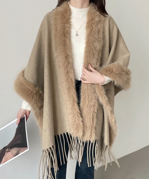 EMPORIO ARMANI ポンチョ 「エンポリオ アルマーニ」ダブルフェイス