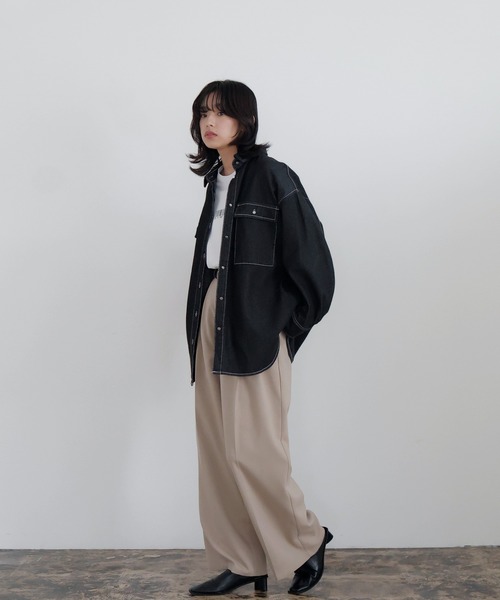 hellam（ヘラム） デニムジャケット FREE ブラック レディース