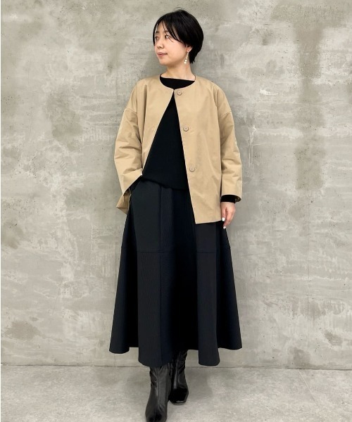 BEARDSLEY（ビアズリー） ノーカラージャケット 1 ベージュ レディース