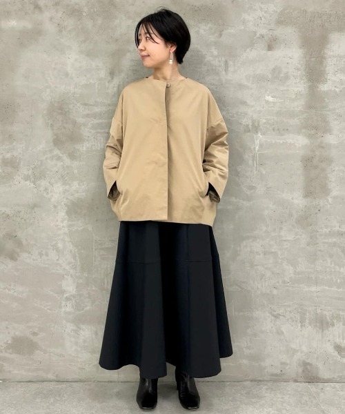 BEARDSLEY（ビアズリー） ノーカラージャケット 1 ベージュ レディース