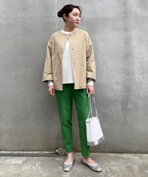 BEARDSLEY（ビアズリー） ノーカラージャケット 1 ベージュ レディース