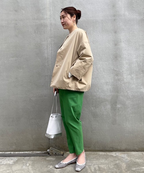 BEARDSLEY（ビアズリー） ノーカラージャケット 1 ベージュ レディース