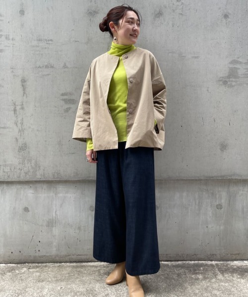 BEARDSLEY（ビアズリー） ノーカラージャケット 1 ベージュ レディース