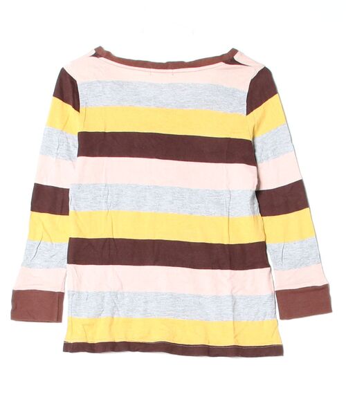 「mat quotidien」 ボーダー柄長袖ニット FREE ブラウン レディース_画像2