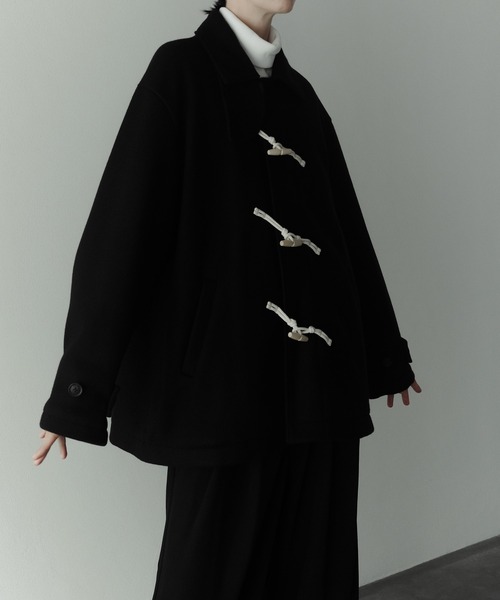 「remer」 ダッフルコート SMALL ブラック メンズ_画像3