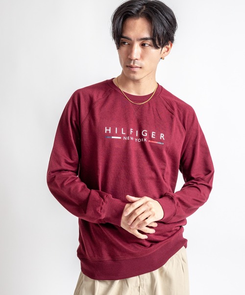 FILFIGERトミーヒルフィガースウェットプルオーバービックサイズ赤 TOMMY HILFIGER（トミー・ヒルフィガー） トレーナー スウェット