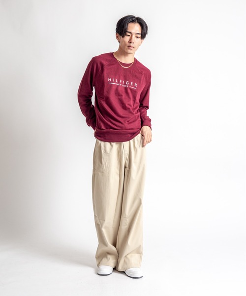 FILFIGERトミーヒルフィガースウェットプルオーバービックサイズ赤 TOMMY HILFIGER（トミー・ヒルフィガー） トレーナー スウェット