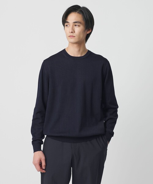 メンズ ハイゲージ クルーネック プルオーバー UNITED ARROWS（ユナイテッドアローズ） セーター ニット コットン