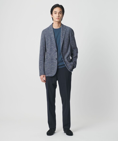 UNITED ARROWS★コットン素材 長袖 ニット ネイビーF 美品 UNITED ARROWS（ユナイテッドアローズ） セーター ニット コットン