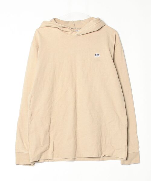 Lee（リー） ワンポイント長袖Tシャツ - ベージュ メンズ : ZOZOTOWN