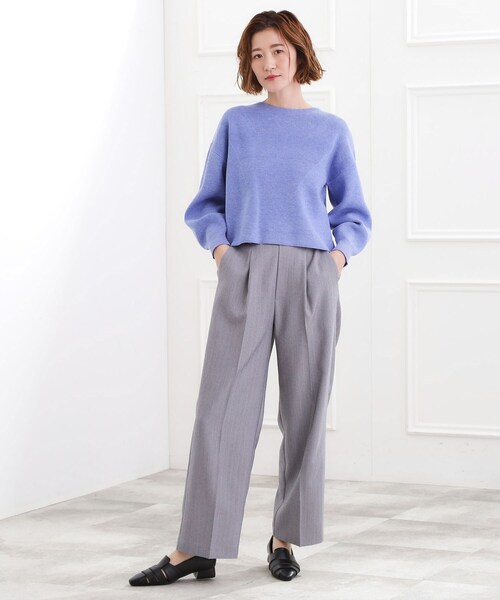 grove（グローブ） ニット セーター 毎日着たくなる、もちもち畦編み