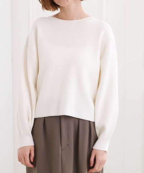 grove（グローブ） ニット セーター 毎日着たくなる、もちもち畦編み