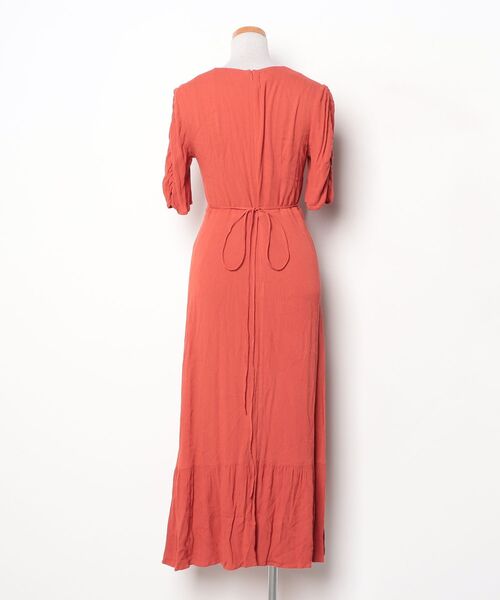 「U by SPICK&SPAN」 半袖ワンピース 36 レッド レディース_画像2