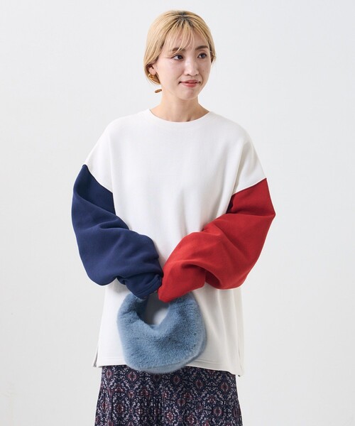 「FREAK'S STORE」 スウェットカットソー フリ- グレー レディースの画像3