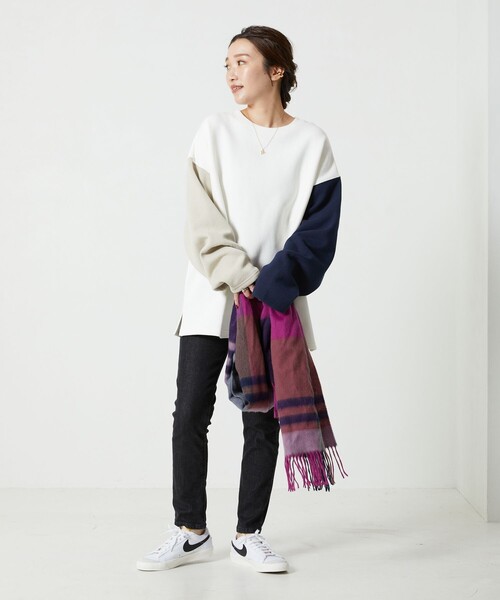 「FREAK'S STORE」 スウェットカットソー フリ- グレー レディースの画像7