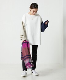「FREAK'S STORE」 スウェットカットソー フリ- グレー レディースの画像10
