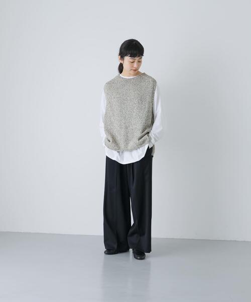 かぐれ ベスト ジレ テープヤーンニットベスト レディース : ZOZOTOWN