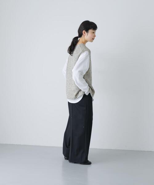 かぐれ ベスト ジレ テープヤーンニットベスト レディース : ZOZOTOWN