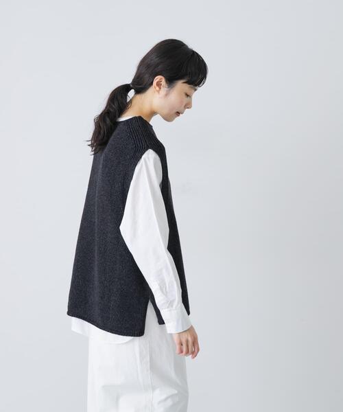 かぐれ ベスト ジレ テープヤーンニットベスト レディース : ZOZOTOWN