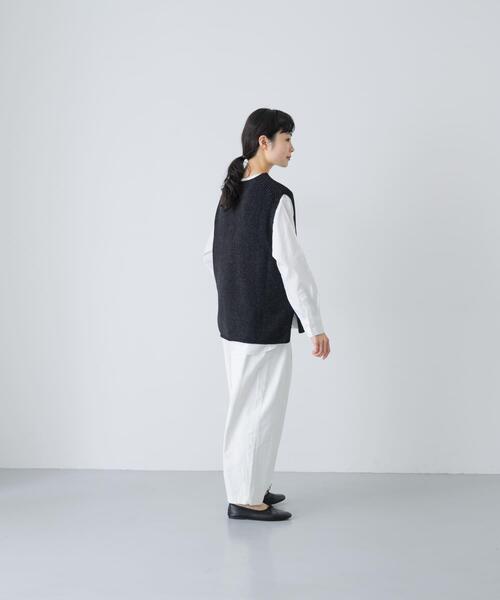 かぐれ ベスト ジレ テープヤーンニットベスト レディース : ZOZOTOWN