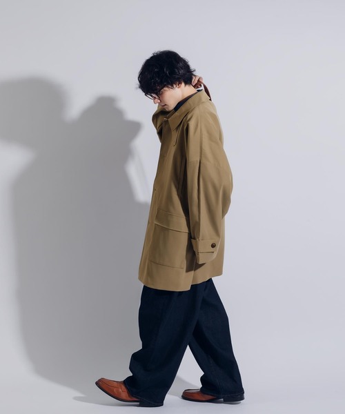 「MUHET」 ステンカラーコート MEDIUM カーキ レディース_画像2