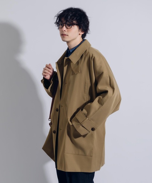 「MUHET」 ステンカラーコート MEDIUM カーキ レディース_画像5