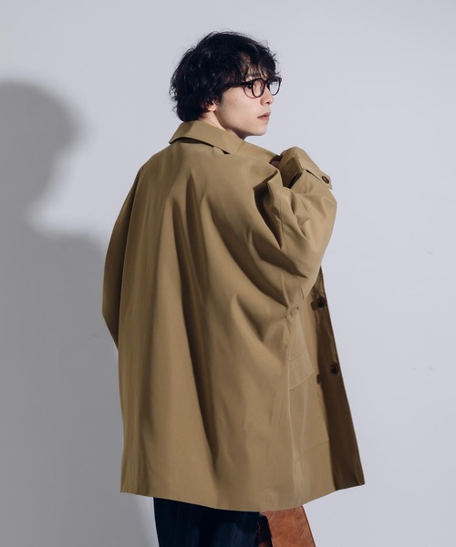 「MUHET」 ステンカラーコート MEDIUM カーキ レディース_画像6