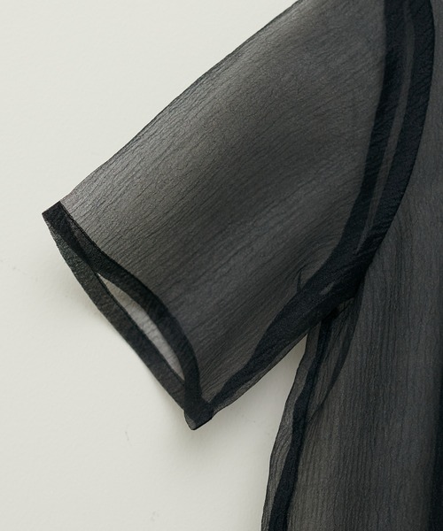 「natural couture」 半袖ワンピース MEDIUM グレイッシュベージュ レディース_画像6