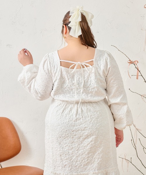 「Louiosy」 長袖ワンピース X-LARGE オフホワイト レディース_画像8