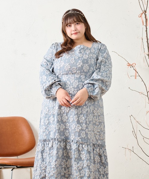「Louiosy」 長袖ワンピース X-LARGE オフホワイト レディース_画像9
