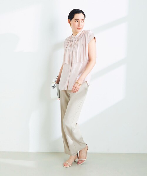 「NOLLEY'S Sophi」 半袖シャツ 38 ベビーピンク レディース_画像2