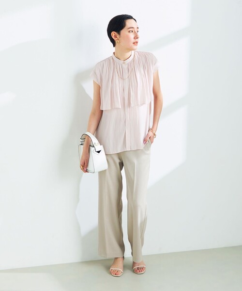 「NOLLEY'S Sophi」 半袖シャツ 38 ベビーピンク レディース_画像3