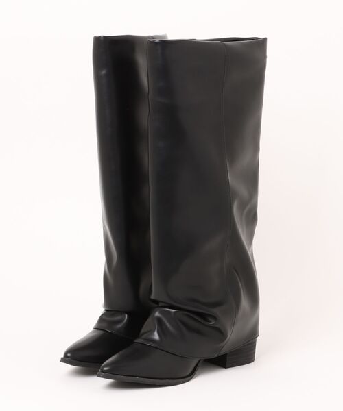 「Heather」 ロングブーツ M ブラック レディースの画像2