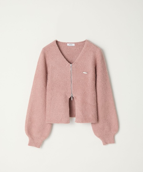 「Elishe」 ニットカーディガン FREE ピンク レディース_画像7