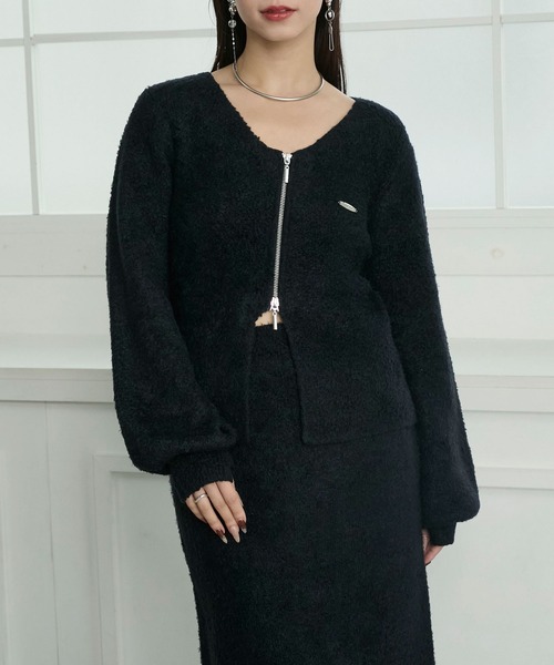 「Elishe」 ニットカーディガン FREE ピンク レディース_画像8