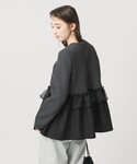 tシャツ ペプラムフリル カットソー レディースの詳細画像2