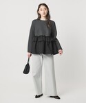 tシャツ ペプラムフリル カットソー レディースの詳細画像3