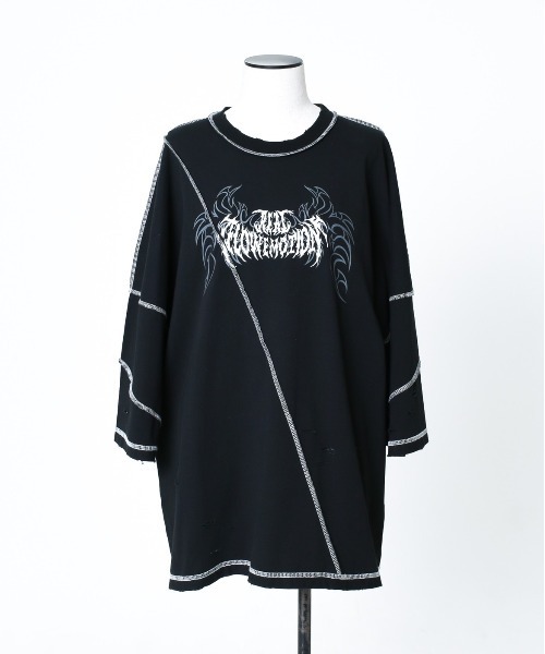 「REFLEM」 7分袖カットソー FREE グレー レディース_画像4