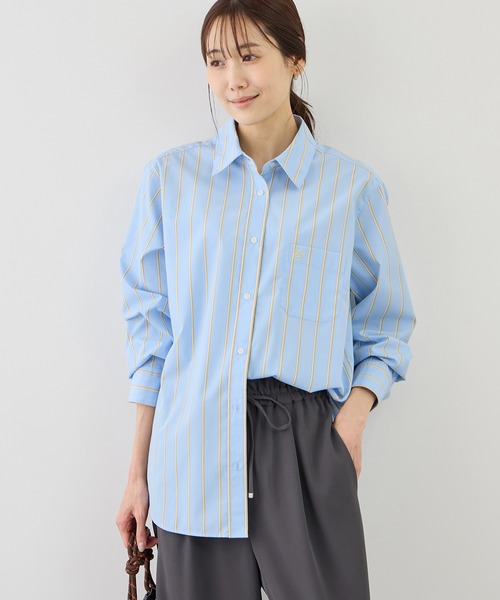 LOHEN ローヘン ビックパッチブラウス シャツ 長袖 ROPE' PICNIC（ロペ ピクニック） ブラウス シャツ 「WEB限定カラー