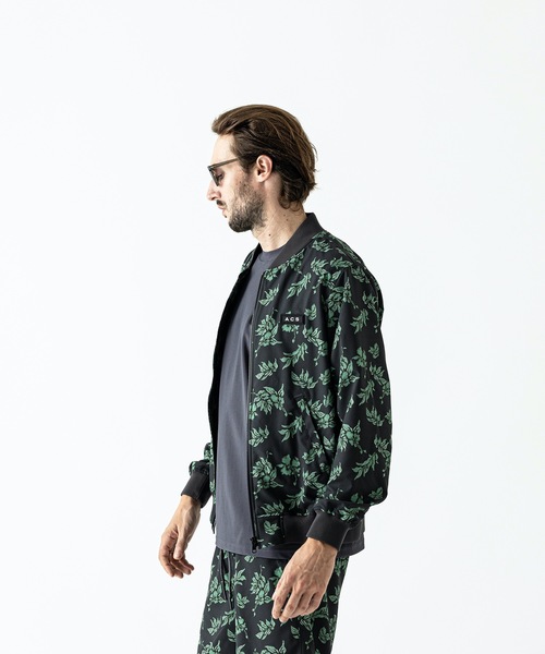 「ACANTHUS」 ブルゾン L ブラック×グリーン メンズ_画像9