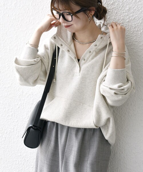 「SHIPS any」 プルオーバーパーカー ONE SIZE ナチュラル レディース_画像4