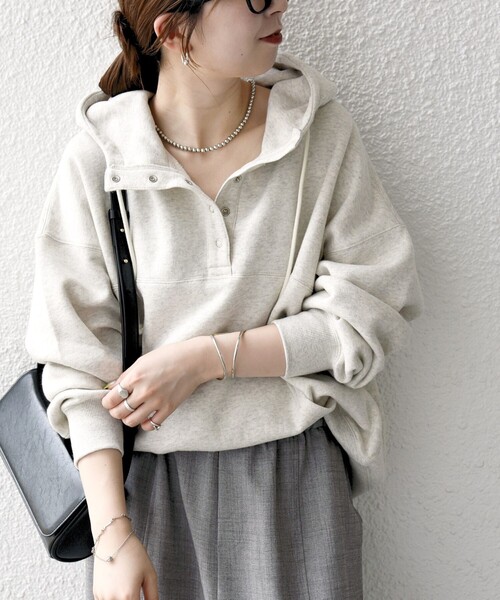 「SHIPS any」 プルオーバーパーカー ONE SIZE ナチュラル レディース_画像5