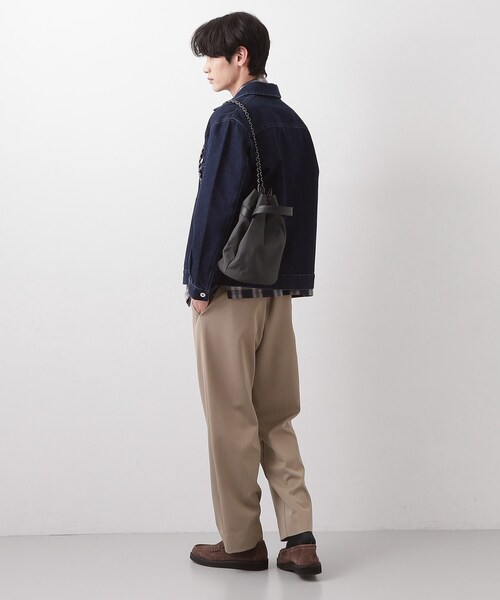 THE SHOP TK ショルダーバッグ ツイル2WAY 巾着バッグ メンズ