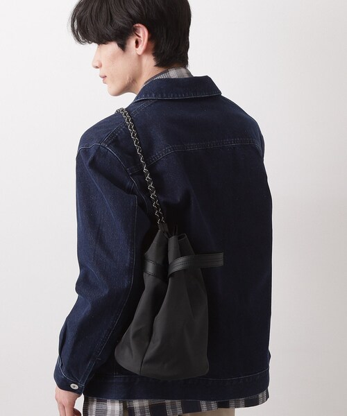 THE SHOP TK ショルダーバッグ ツイル2WAY 巾着バッグ メンズ