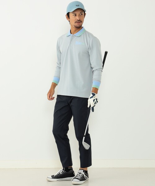 BEAMS GOLF（ビームス ゴルフ） 長袖ポロシャツ LARGE ホワイト メンズ