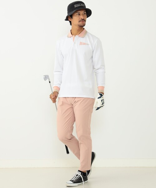 BEAMS GOLF（ビームス ゴルフ） 長袖ポロシャツ LARGE ホワイト メンズ